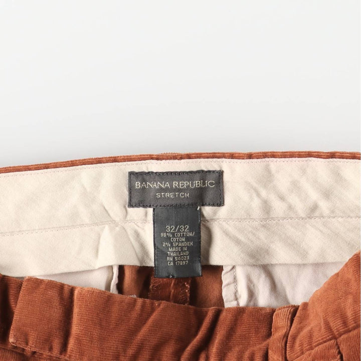 2000'S Banana Republic Stretch Corduroy Pants, Men's, Size W32 cotton red type reddish brown Vintage Second Hand