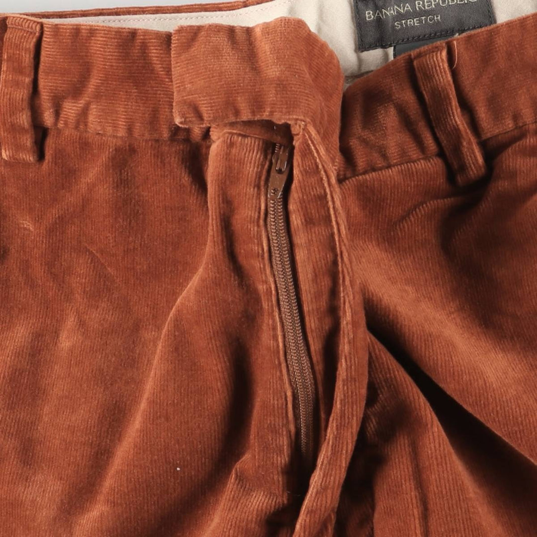2000'S Banana Republic Stretch Corduroy Pants, Men's, Size W32 cotton red type reddish brown Vintage Second Hand