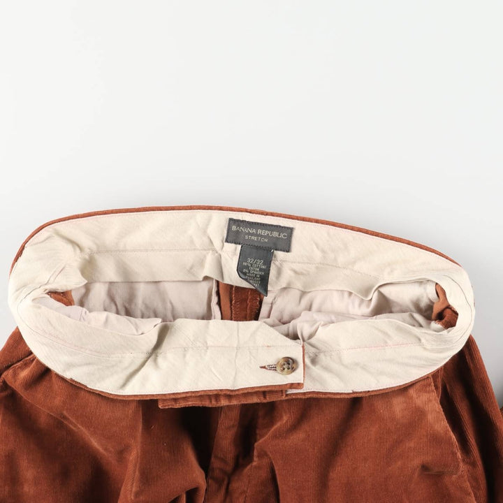 2000'S Banana Republic Stretch Corduroy Pants, Men's, Size W32 cotton red type reddish brown Vintage Second Hand