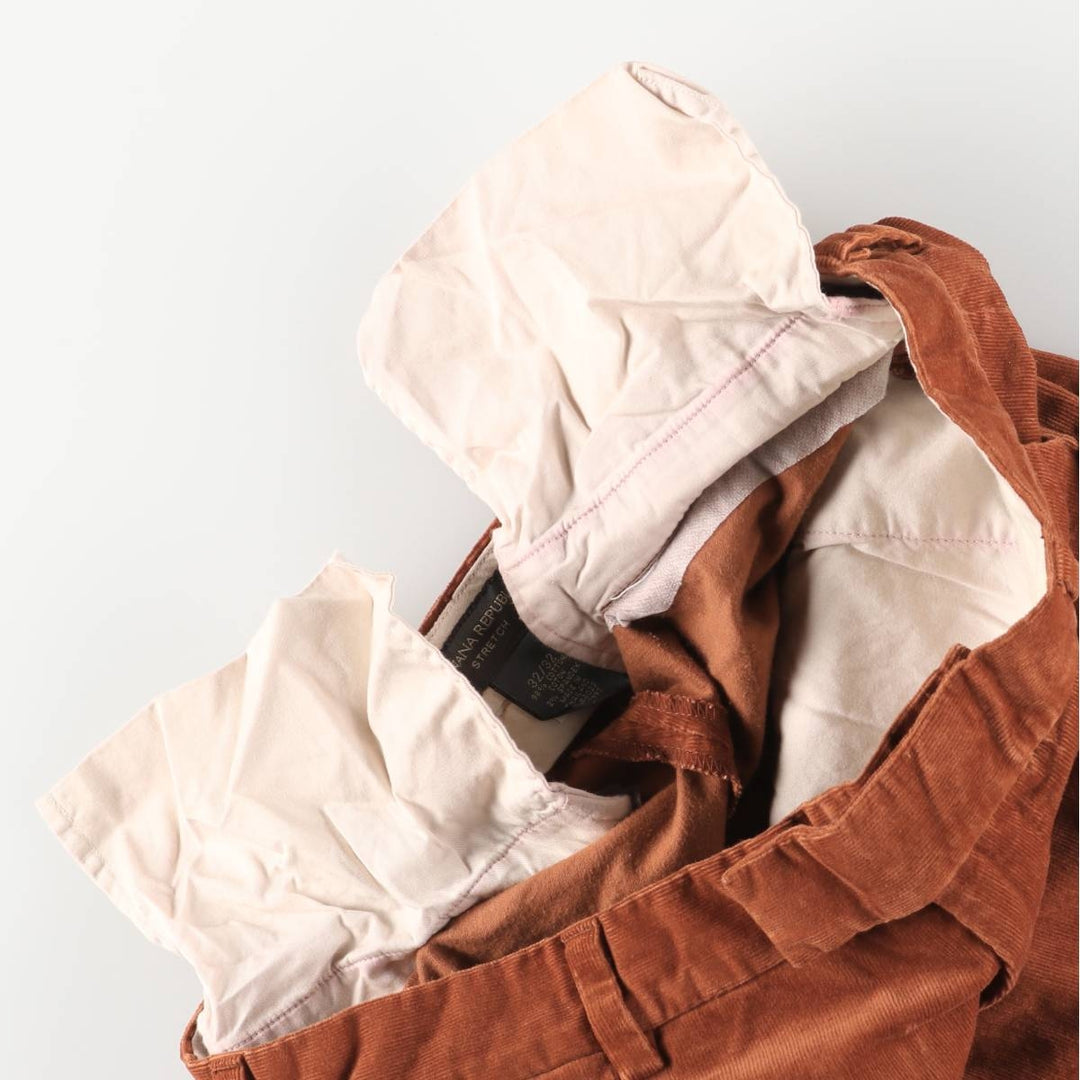 2000'S Banana Republic Stretch Corduroy Pants, Men's, Size W32 cotton red type reddish brown Vintage Second Hand