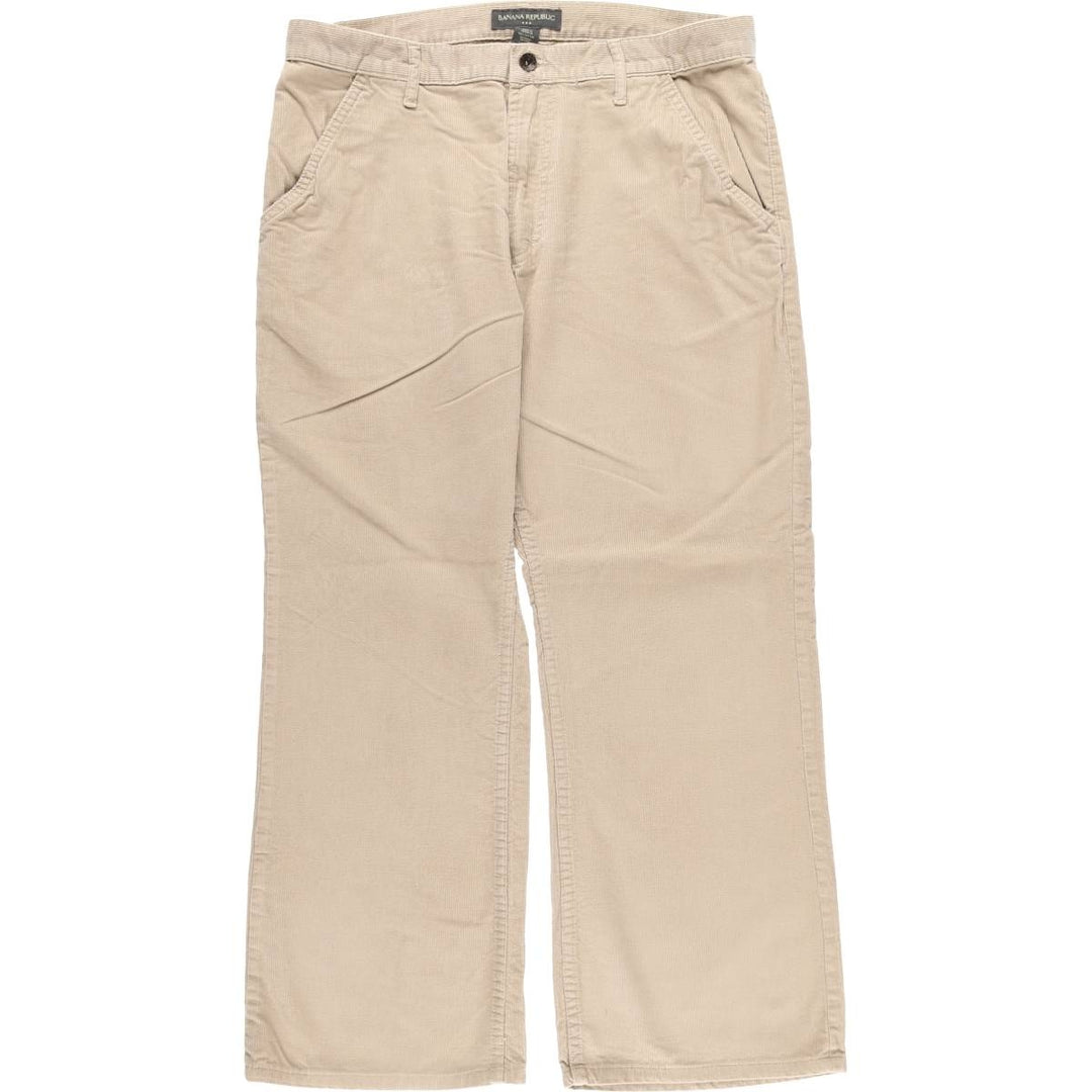 2000'S Banana Republic corduroy pants, men's size W35 cotton Beige type Vintage Second Hand
