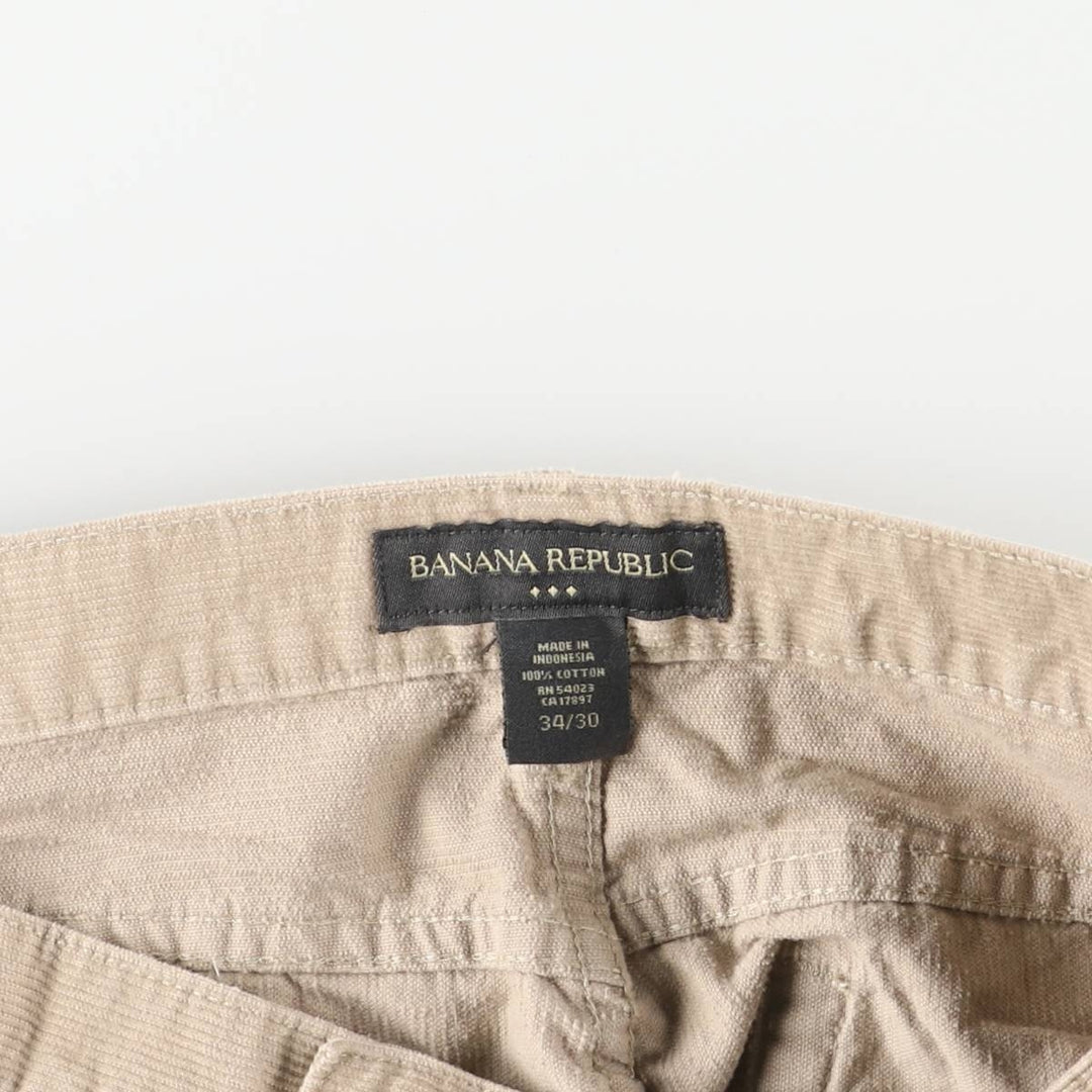 2000'S Banana Republic corduroy pants, men's size W35 cotton Beige type Vintage Second Hand