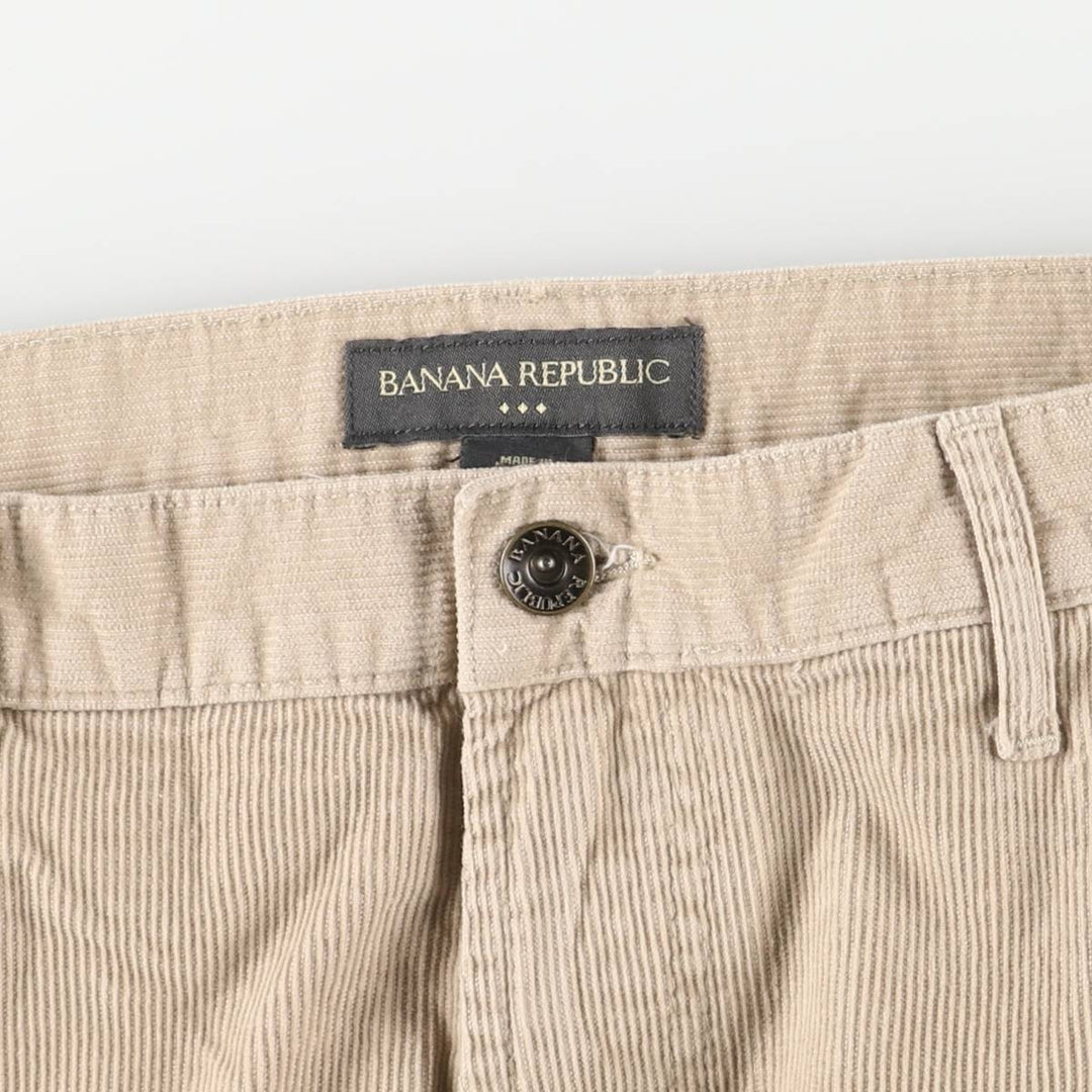 2000'S Banana Republic corduroy pants, men's size W35 cotton Beige type Vintage Second Hand
