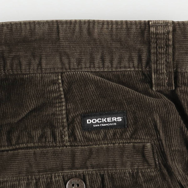 Dockers Two-pleat Corduroy Pants, Men's, Size W32 cotton brown type Vintage Second Hand