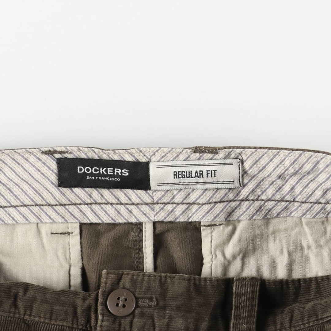 Dockers Two-pleat Corduroy Pants, Men's, Size W32 cotton brown type Vintage Second Hand