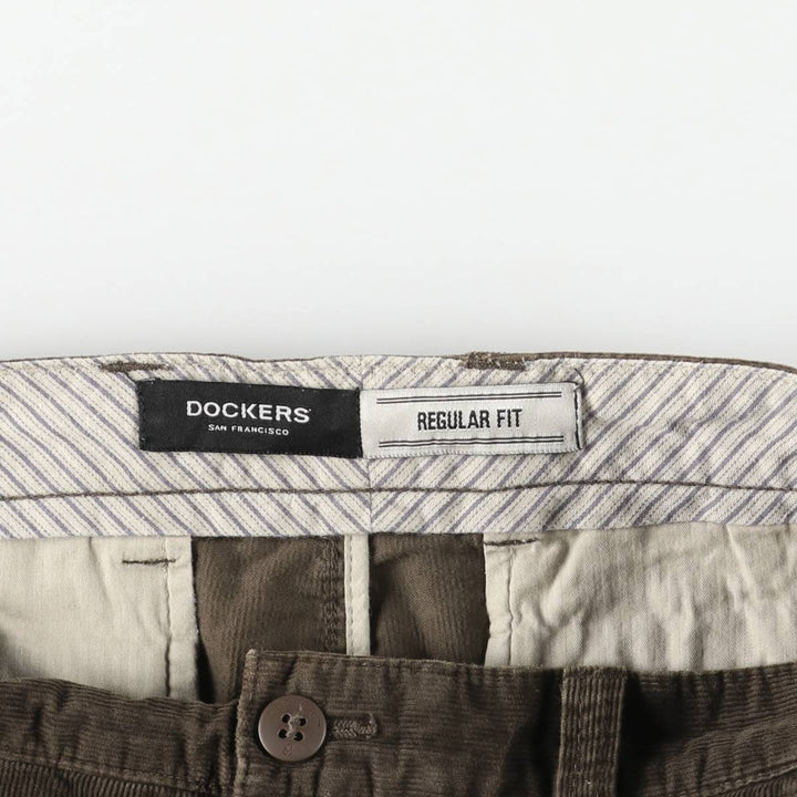 Dockers Two-pleat Corduroy Pants, Men's, Size W32 cotton brown type Vintage Second Hand