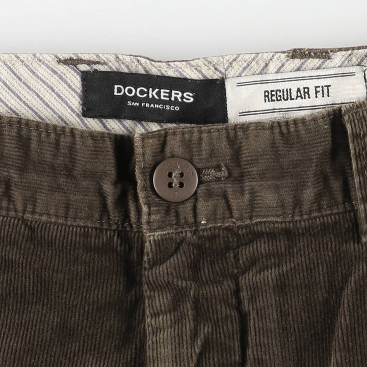Dockers Two-pleat Corduroy Pants, Men's, Size W32 cotton brown type Vintage Second Hand