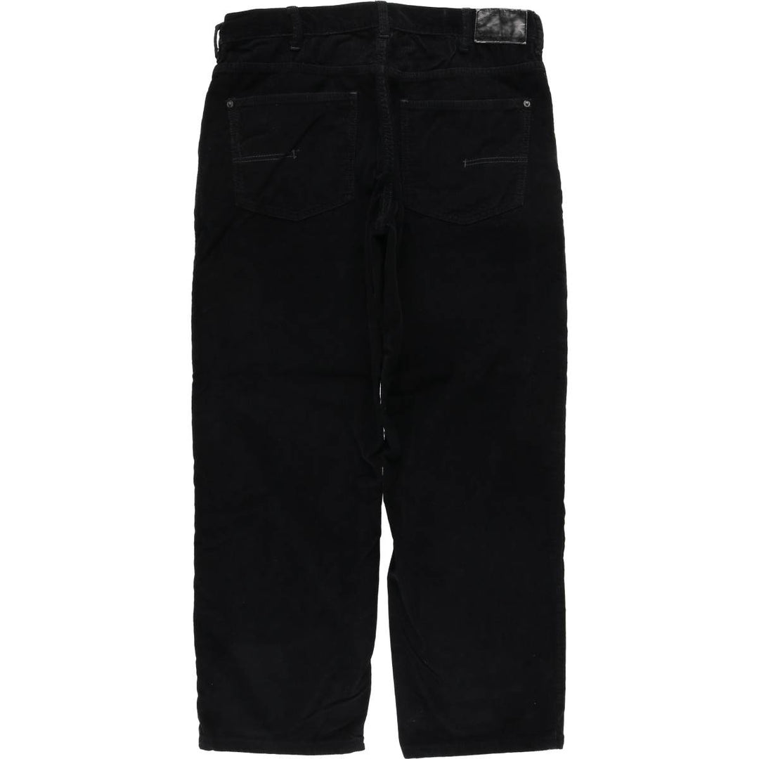 Calvin Klein Jeans Relaxed Straight Corduroy Pants, Men's, Size W35 cotton black type Vintage Second Hand