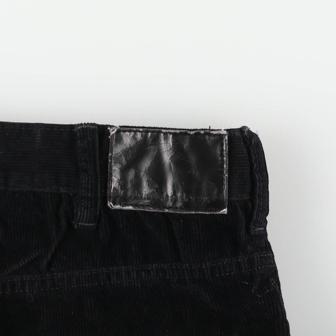 Calvin Klein Jeans Relaxed Straight Corduroy Pants, Men's, Size W35 cotton black type Vintage Second Hand