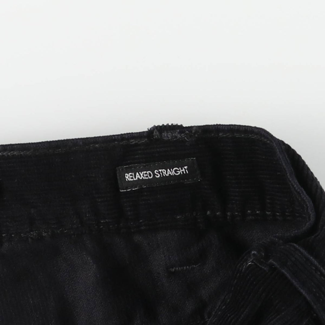 Calvin Klein Jeans Relaxed Straight Corduroy Pants, Men's, Size W35 cotton black type Vintage Second Hand