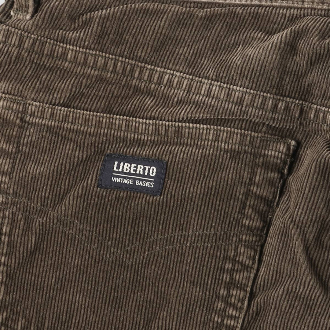 LIBERTO Corduroy Pants Men's Size W33 cotton brown type Vintage Second Hand