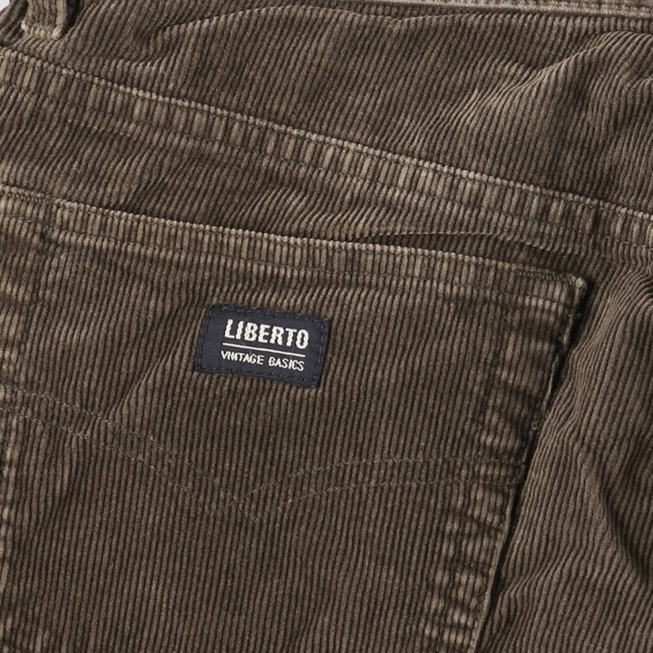 LIBERTO Corduroy Pants Men's Size W33 cotton brown type Vintage Second Hand