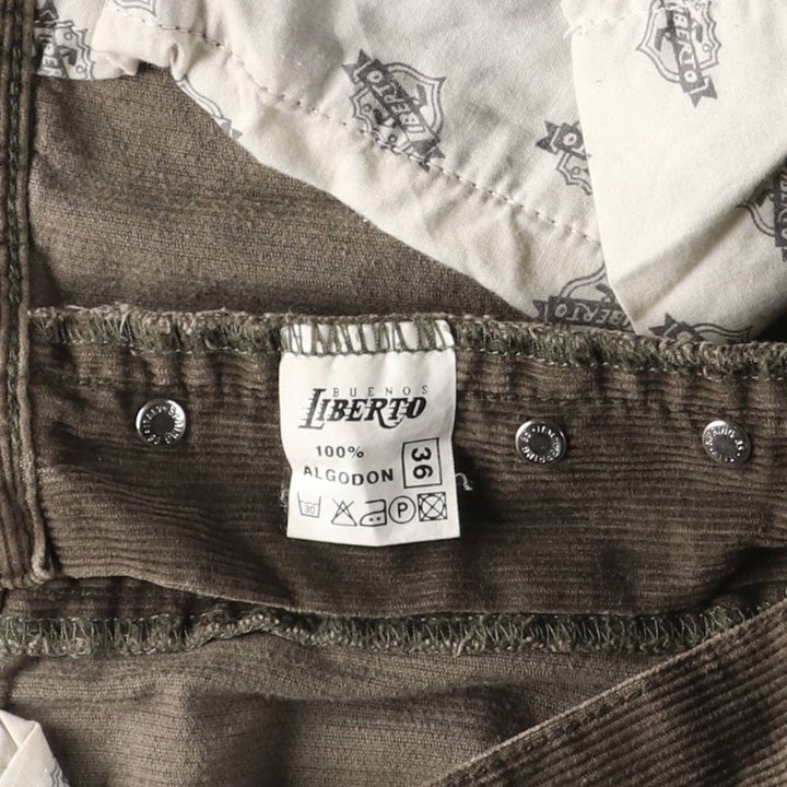 LIBERTO Corduroy Pants Men's Size W33 cotton brown type Vintage Second Hand