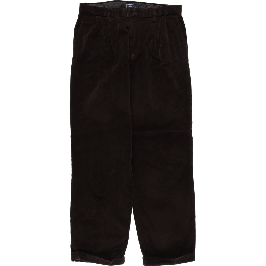 Dockers Pleated Relaxed Fit Two-Pleated Corduroy Pants, Men's, Size W33 cotton brown type Vintage Second Hand