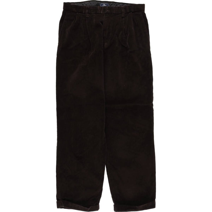 Dockers Pleated Relaxed Fit Two-Pleated Corduroy Pants, Men's, Size W33 cotton brown type Vintage Second Hand