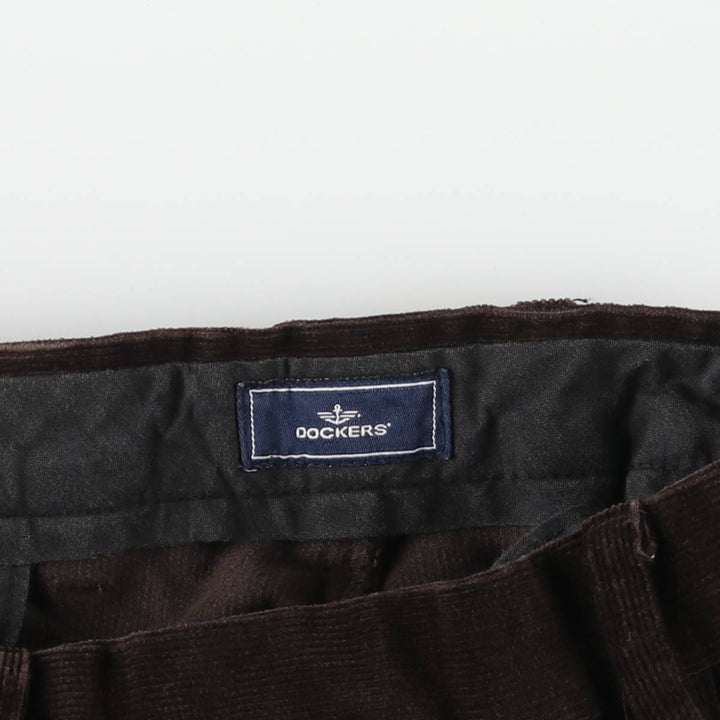 Dockers Pleated Relaxed Fit Two-Pleated Corduroy Pants, Men's, Size W33 cotton brown type Vintage Second Hand