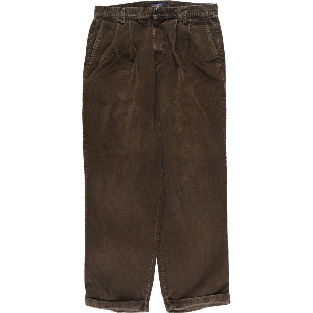 Dockers Two-pleat Corduroy Pants, Men's, Size W32 cotton brown type Vintage Second Hand