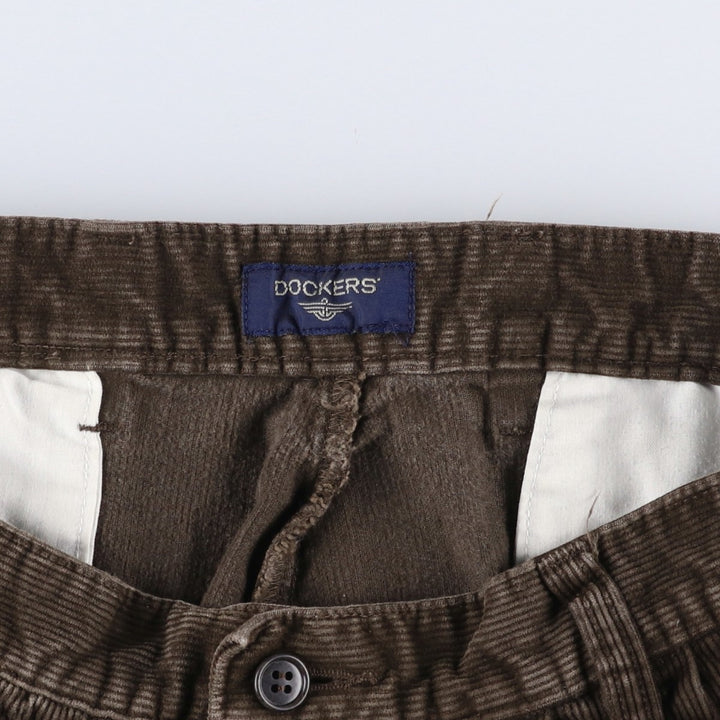 Dockers Two-pleat Corduroy Pants, Men's, Size W32 cotton brown type Vintage Second Hand