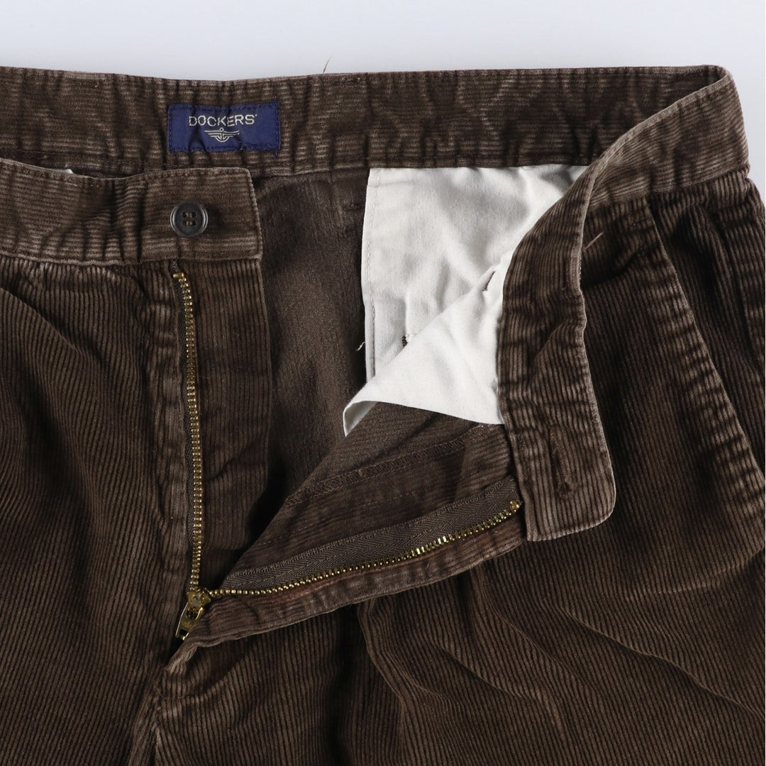 Dockers Two-pleat Corduroy Pants, Men's, Size W32 cotton brown type Vintage Second Hand