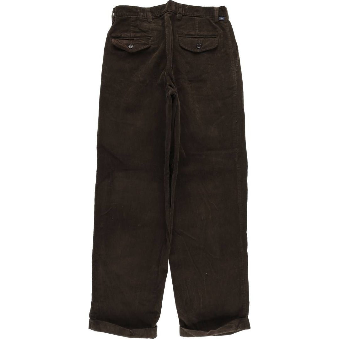 2000'S Dockers Pleated Relaxed Fit Two-Pleated Corduroy Pants, Men's, Size W30 cotton brown type Vintage Second Hand