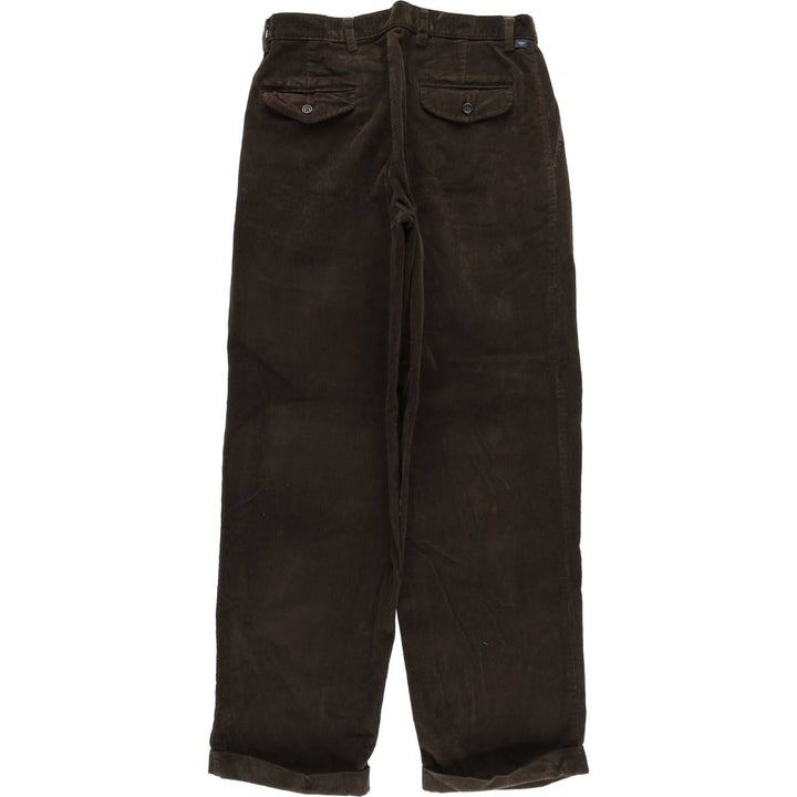 2000'S Dockers Pleated Relaxed Fit Two-Pleated Corduroy Pants, Men's, Size W30 cotton brown type Vintage Second Hand