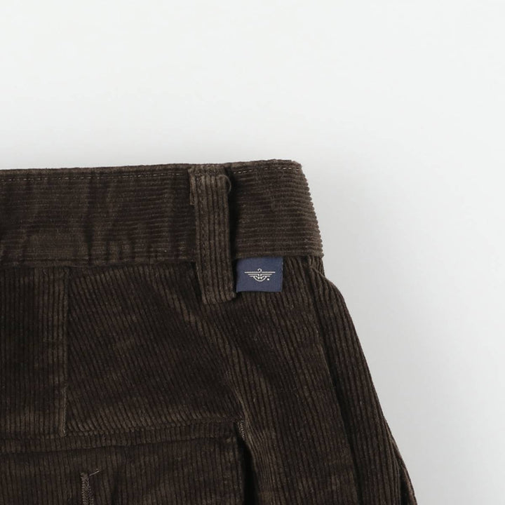 2000'S Dockers Pleated Relaxed Fit Two-Pleated Corduroy Pants, Men's, Size W30 cotton brown type Vintage Second Hand
