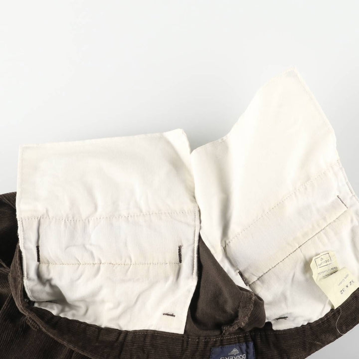 2000'S Dockers Pleated Relaxed Fit Two-Pleated Corduroy Pants, Men's, Size W30 cotton brown type Vintage Second Hand
