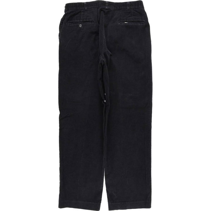 THOMSON Two-pleat Corduroy Pants, Men's, Size W33 polyester navy blue type Vintage Second Hand