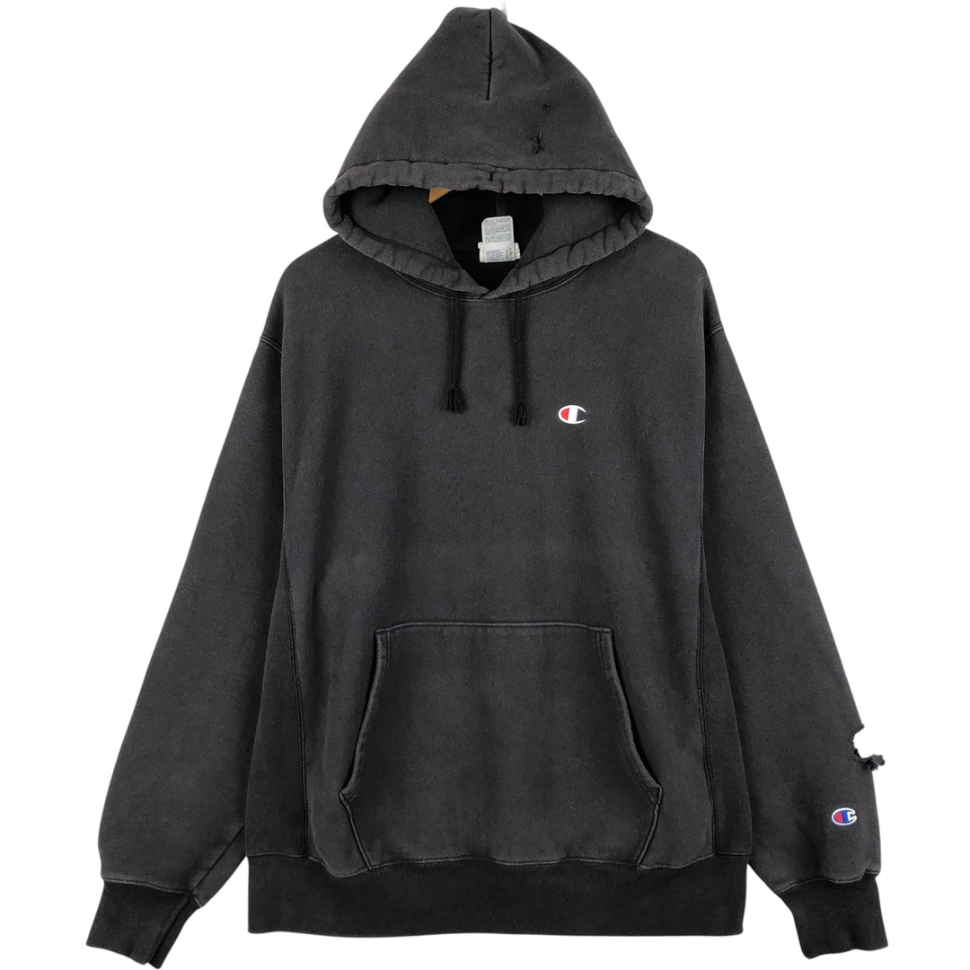 Champion REVERSE WEAVE Reverse Weave Sweat Pullover Hoodie Men's L size cotton Charcoal Vintage Second Hand