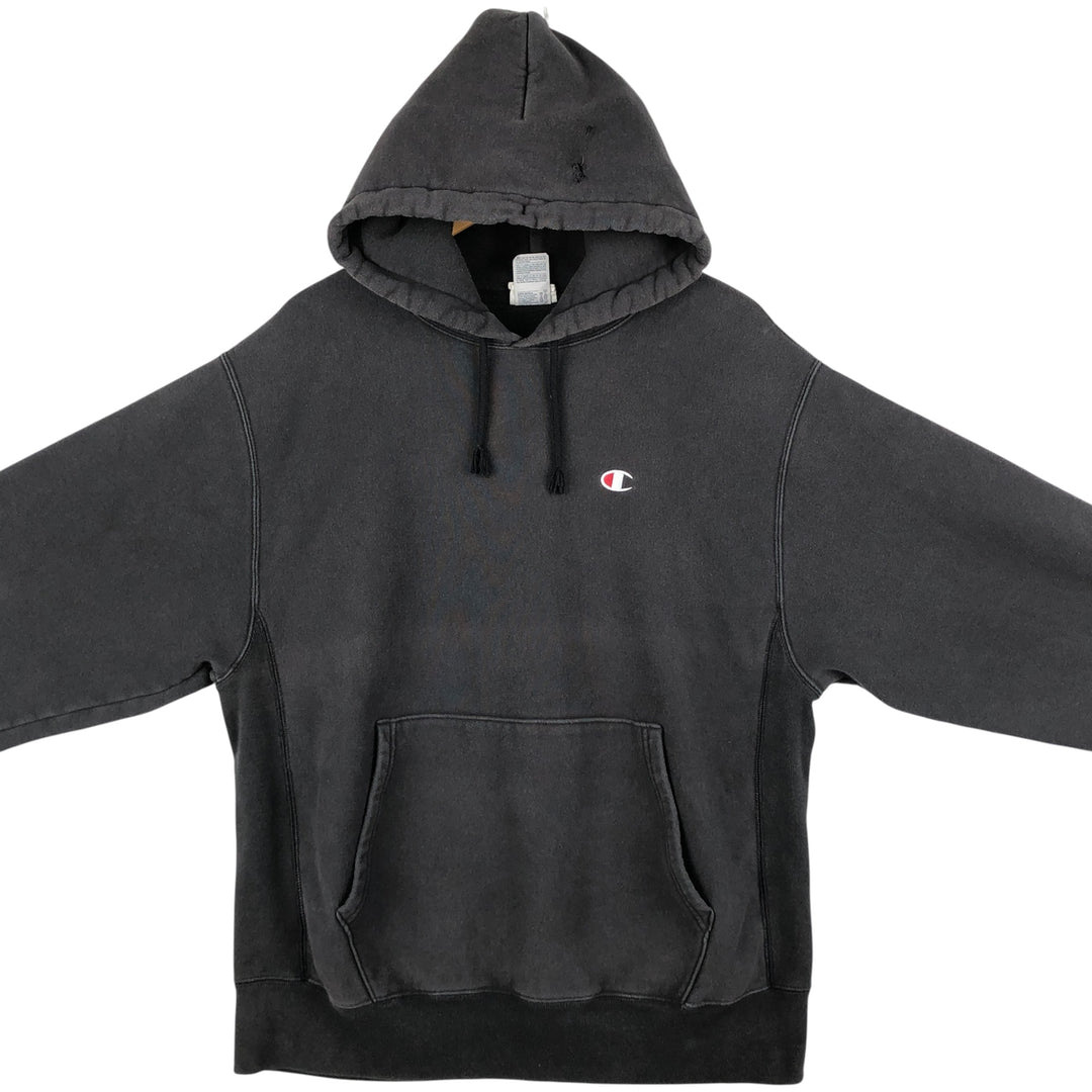 Champion REVERSE WEAVE Reverse Weave Sweat Pullover Hoodie Men's L size cotton Charcoal Vintage Second Hand