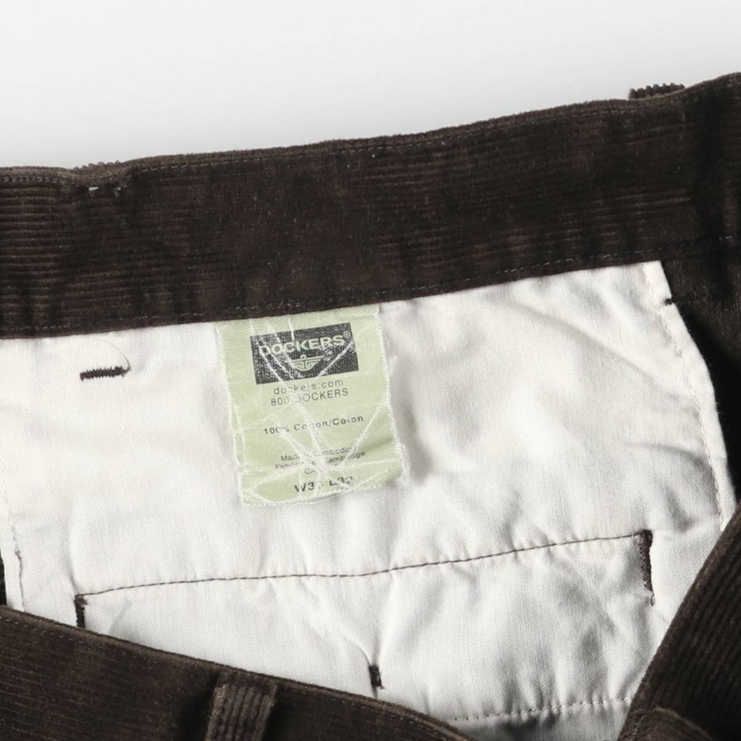 Dockers Corduroy Pants Men's Size 36 cotton brown type Vintage Second Hand