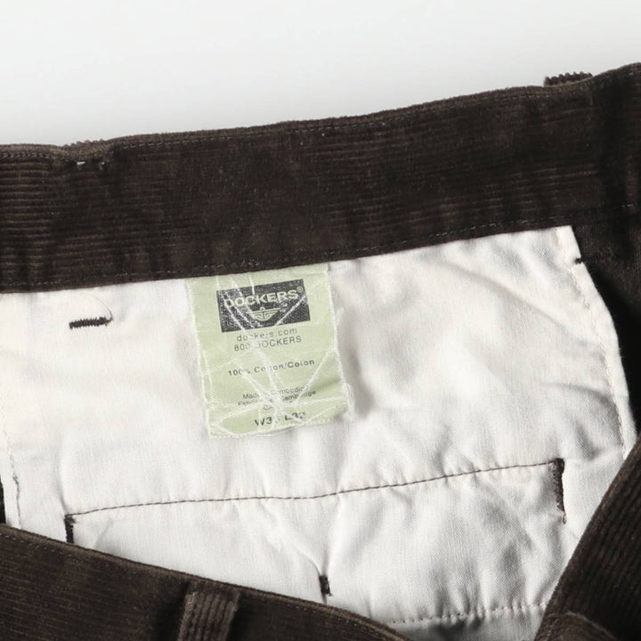Dockers Corduroy Pants Men's Size 36 cotton brown type Vintage Second Hand