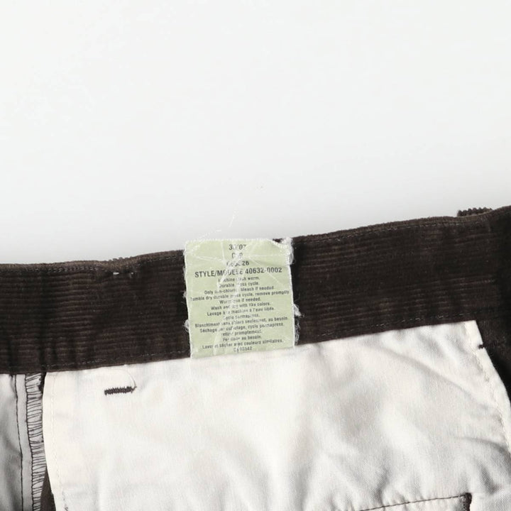 Dockers Corduroy Pants Men's Size 36 cotton brown type Vintage Second Hand