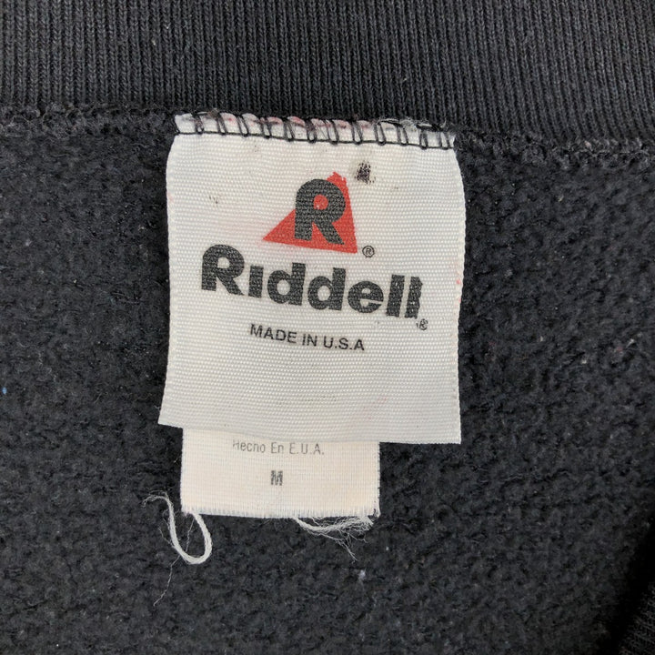 90'S Riddell NFL Carolina Panthers Print Sweatshirt, Made in USA, Men's Size Medium cotton black type Vintage Second Hand