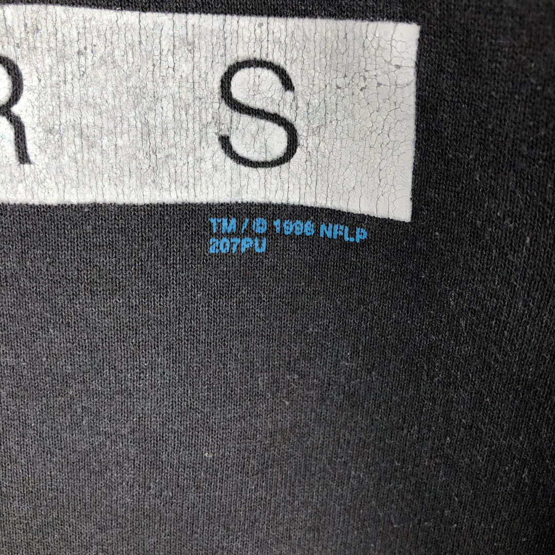 90'S Riddell NFL Carolina Panthers Print Sweatshirt, Made in USA, Men's Size Medium cotton black type Vintage Second Hand