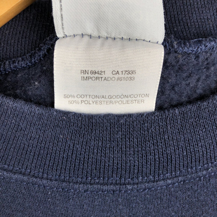 2000s~ Reebok One-Point Logo Sweatshirt, Made in USA, Men's Size L cotton navy blue type Vintage Second Hand