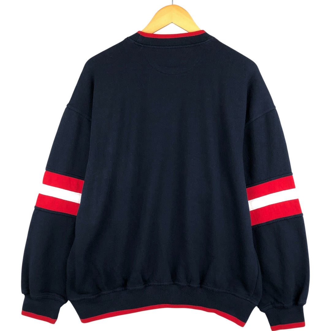 90s-00'S Reebok ATHLETIC DEPT Logo Sweatshirt, Men's Size L, Vintage polyester navy blue type Vintage Second Hand