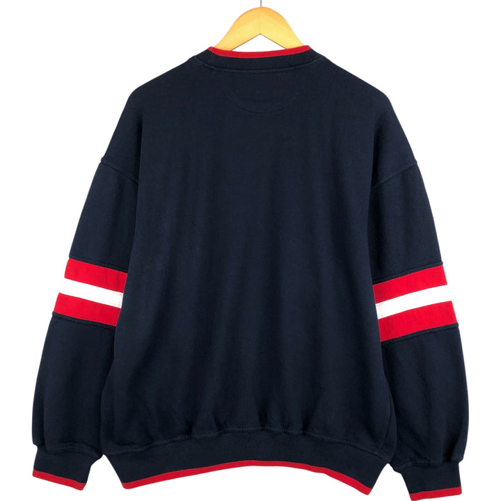 90s-00'S Reebok ATHLETIC DEPT Logo Sweatshirt, Men's Size L, Vintage polyester navy blue type Vintage Second Hand