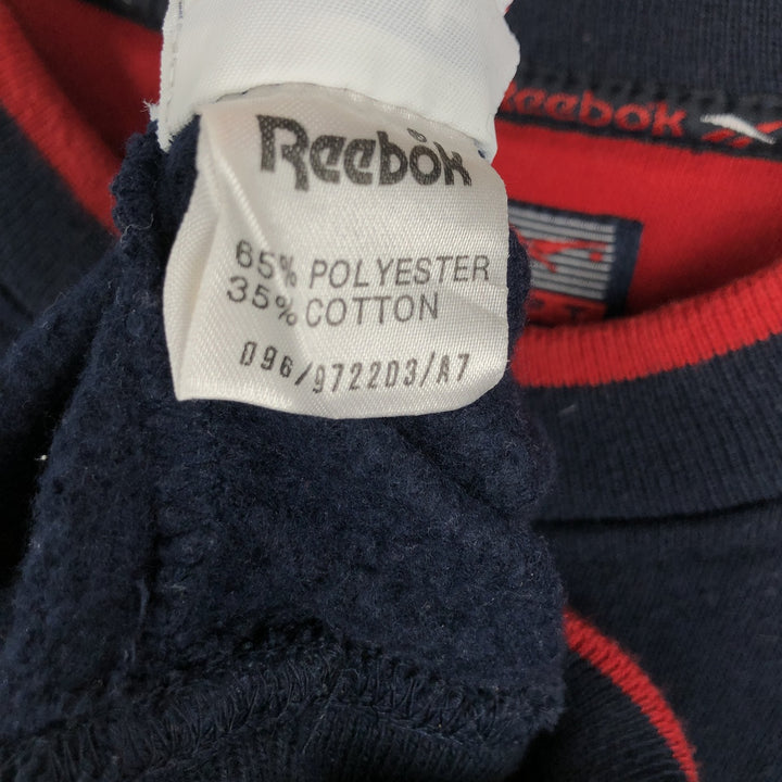 90s-00'S Reebok ATHLETIC DEPT Logo Sweatshirt, Men's Size L, Vintage polyester navy blue type Vintage Second Hand