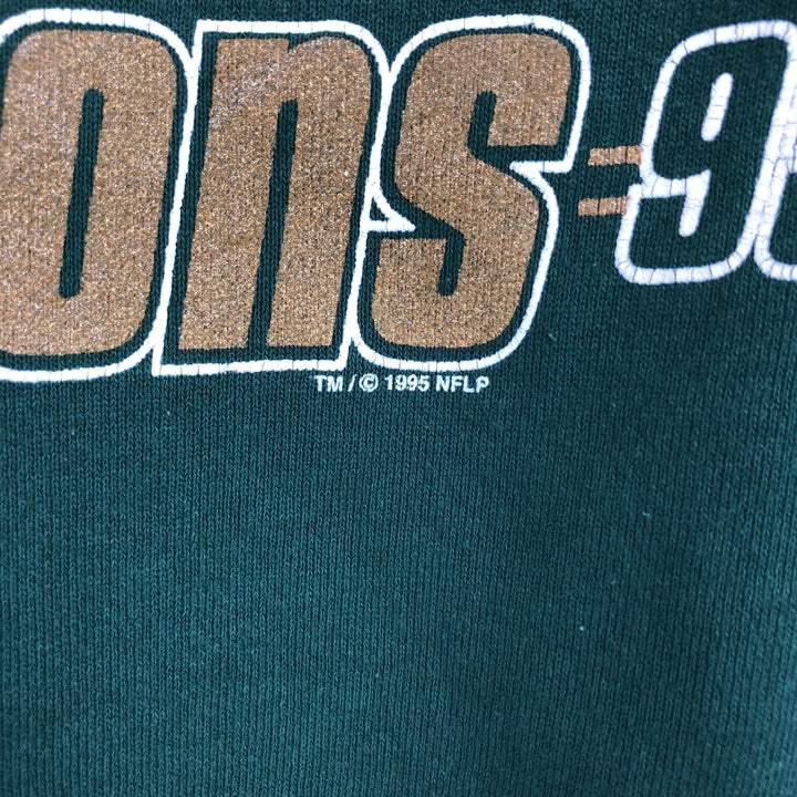 Vintage 90'S Oneta NFL Green Bay Packers Print Sweatshirt, Made in USA, Men's Size L cotton Green type dark green Vintage Second Hand