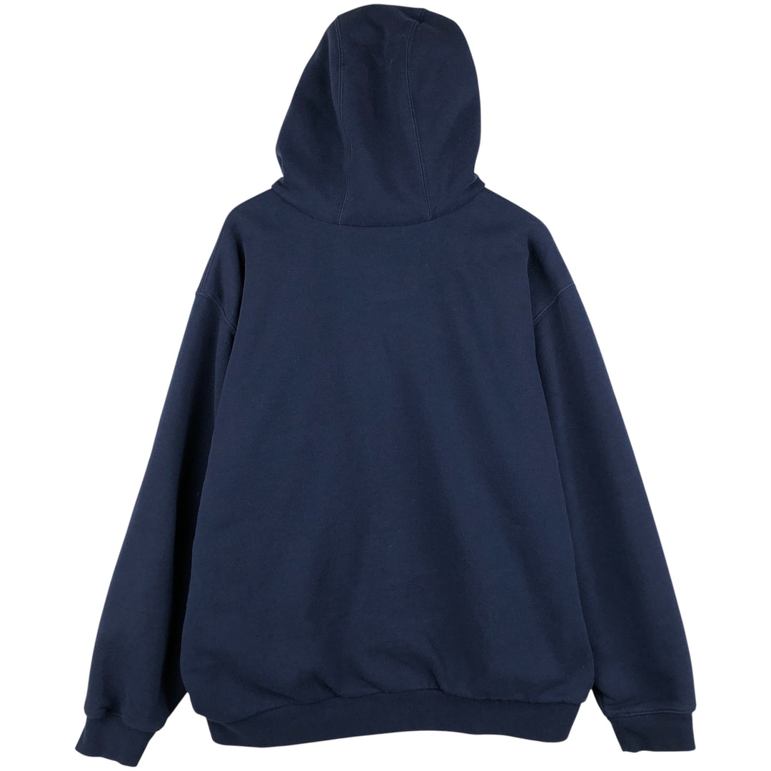 Carhartt Sweat Full Zip Hoodie Men's XL cotton navy blue type Vintage Second Hand