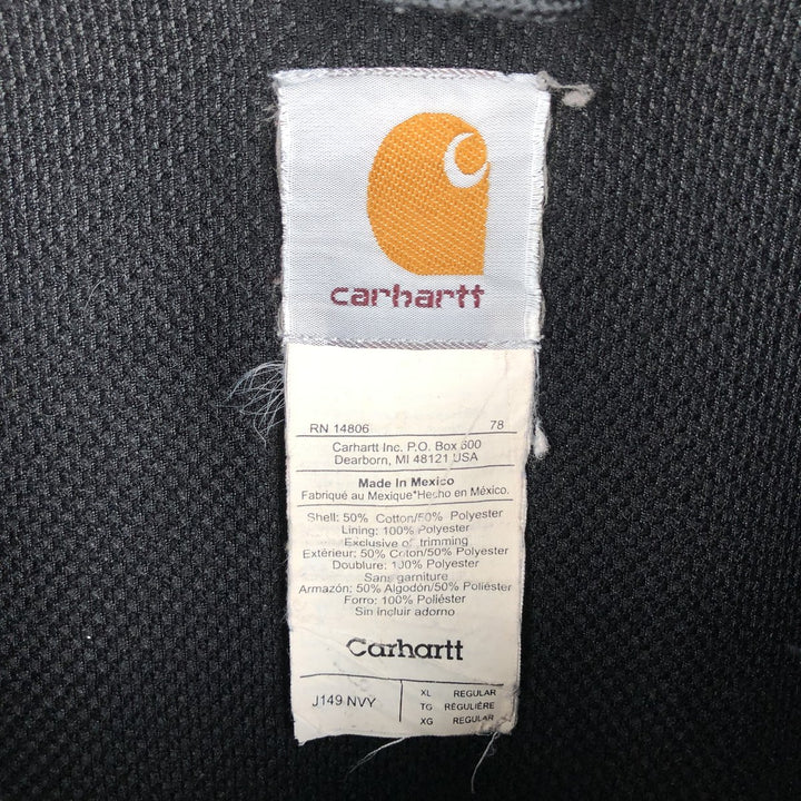 Carhartt Sweat Full Zip Hoodie Men's XL cotton navy blue type Vintage Second Hand