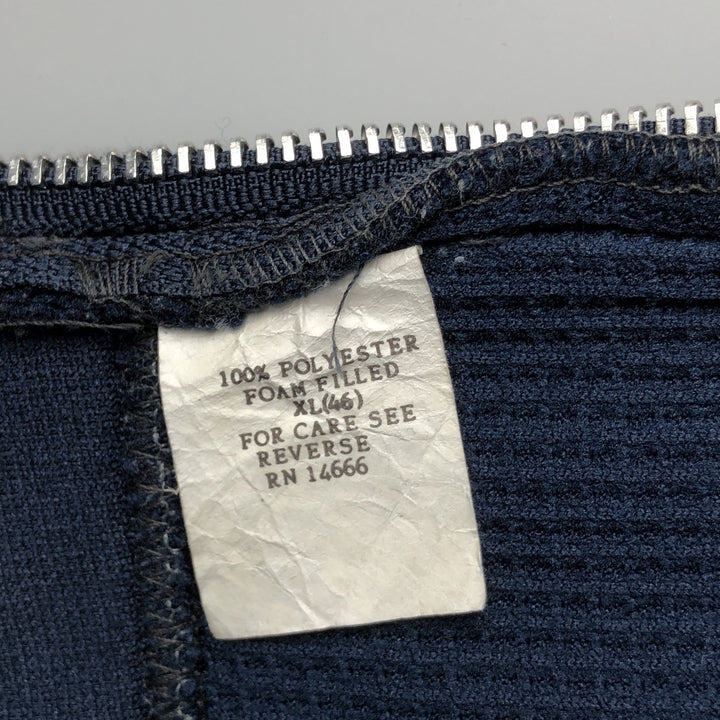 Men's full-zip sweatshirt XL polyester navy blue type Vintage Second Hand