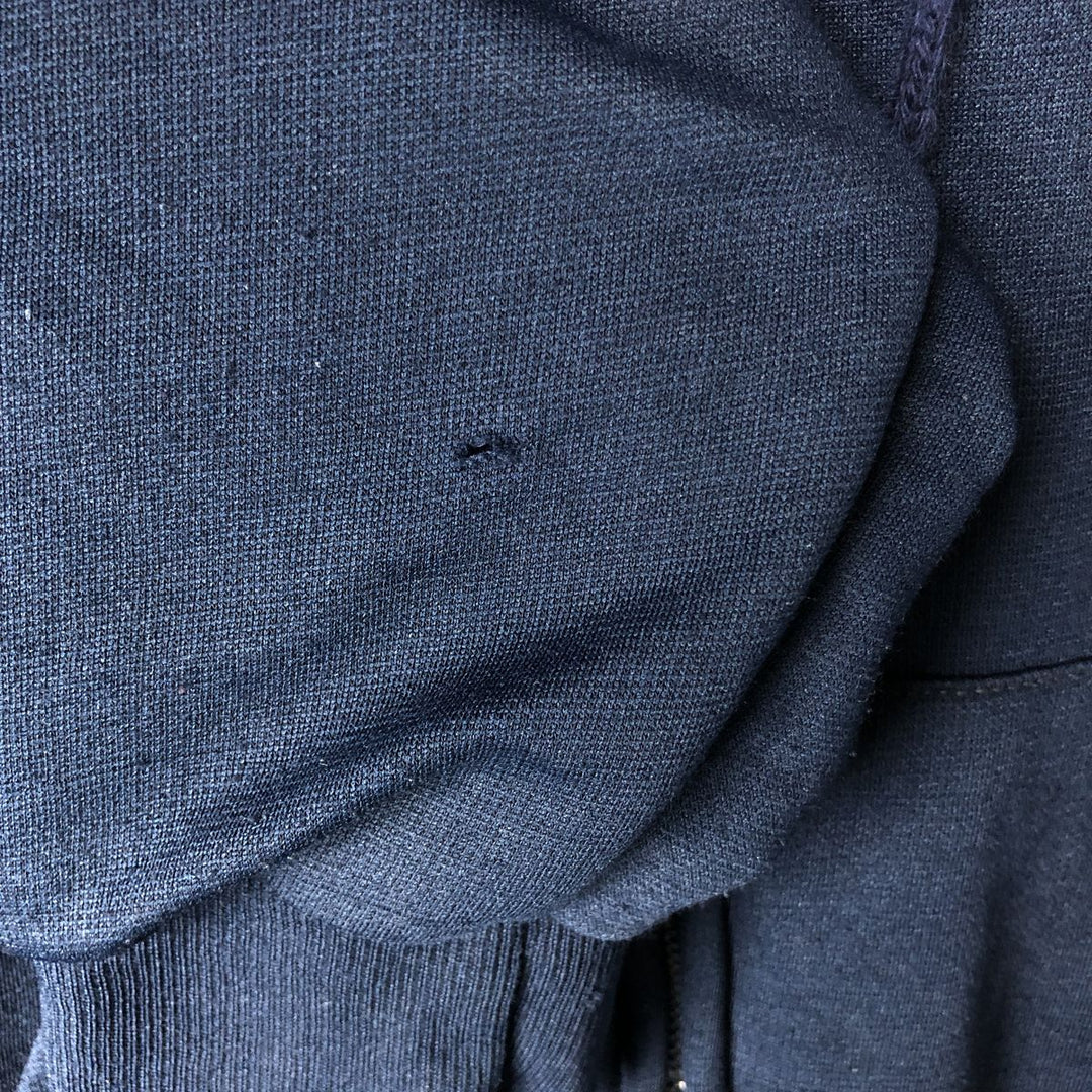 Men's full-zip sweatshirt XL polyester navy blue type Vintage Second Hand
