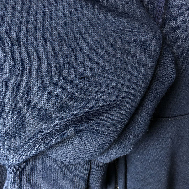Men's full-zip sweatshirt XL polyester navy blue type Vintage Second Hand