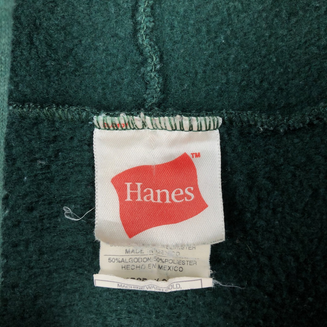 Hanes Full Zip Sweatshirt, Men's XL cotton Green type dark green Vintage Second Hand