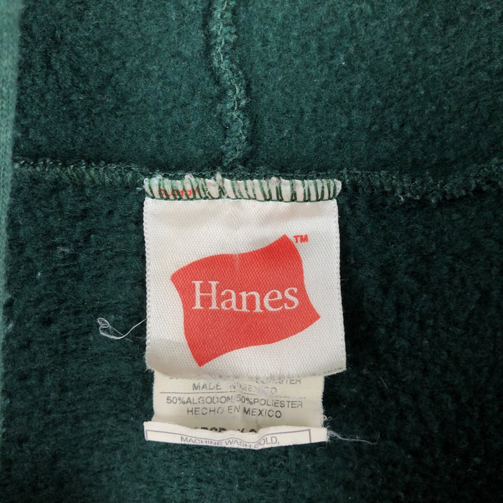 Hanes Full Zip Sweatshirt, Men's XL cotton Green type dark green Vintage Second Hand