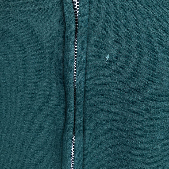 Hanes Full Zip Sweatshirt, Men's XL cotton Green type dark green Vintage Second Hand