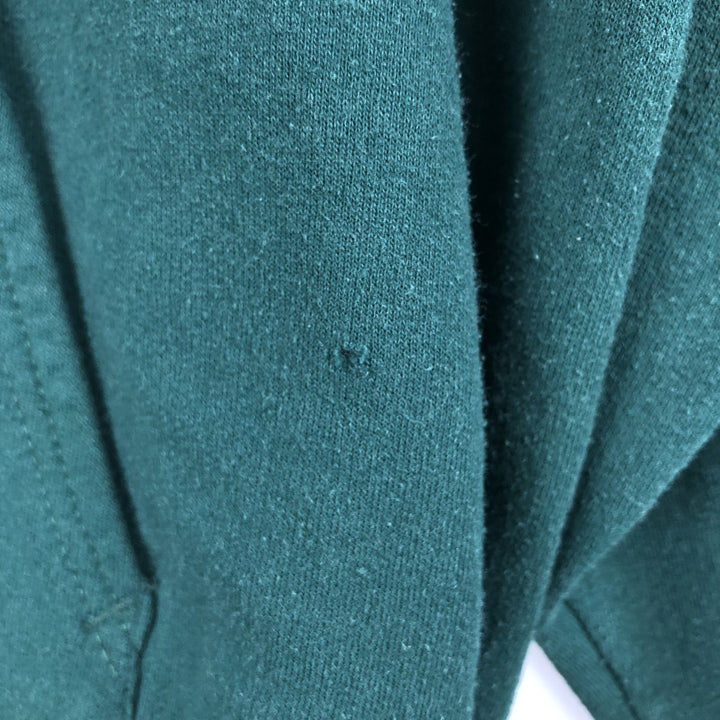 Hanes Full Zip Sweatshirt, Men's XL cotton Green type dark green Vintage Second Hand