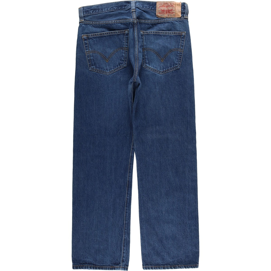 Levi's 501 Euro model straight denim pants for men, size W34 cotton blue type Vintage Second Hand